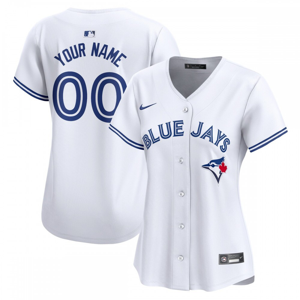 Toronto Blue Jays Women's Home Limited Custom Jersey - White-Pro Kit Vault | Brand New 26/27 Sports Jerseys